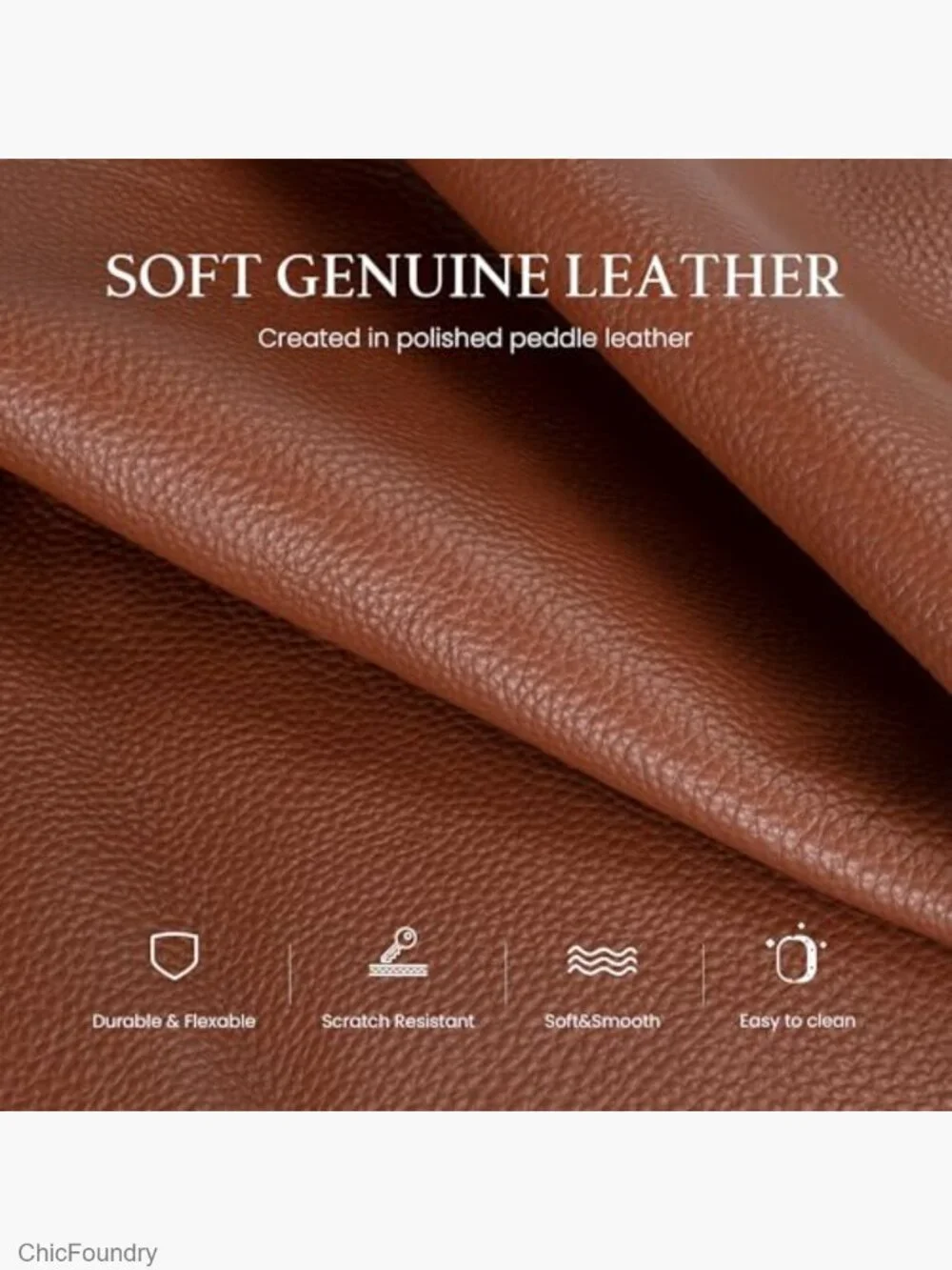 Genuine Leather Satchel Purse, Triple Pocket Medium Top-Handle Crossbody - Picture 3 of 7
